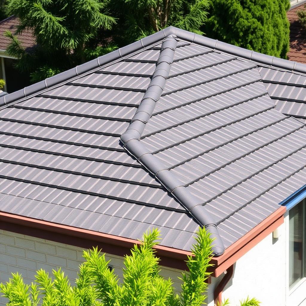 Restored residential tiled roof looking clean and well-maintained
